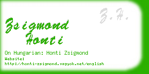 zsigmond honti business card